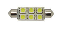 LED лампа C5W 39мм 6 SMD5050 12V