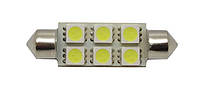 LED-лампа C5W 39 мм 6 SMD5050 12V