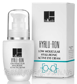 Активный крем вокруг глаз с гиалуроновой кислотой Hyalu-Ron Low Molecular Hyaluronic eye Cream Dr. Kadir 30 мл - фото 1 - id-p734906544