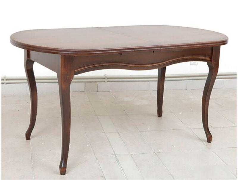 Стіл овальний дерев'яний Олівер, колір темний горіх 150-200х85,4 см (розкладний), фото 1
