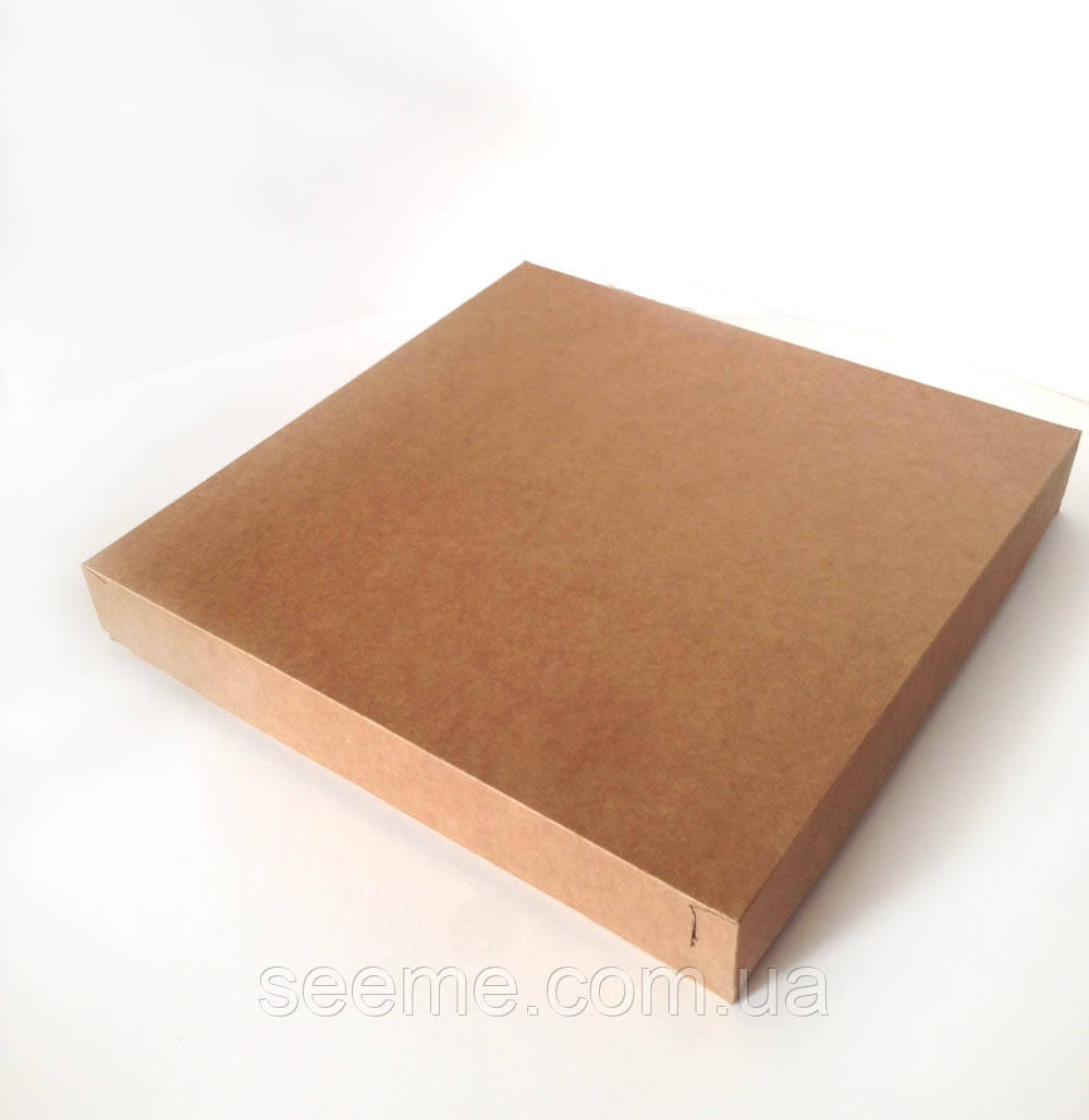 Коробка з крафт картону 350*350*50 мм