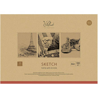 Папір для малювання "Muse" А4+ 100 г/м2, 20 аркушів, PD-A4-002