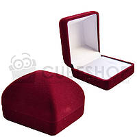 Футляр під кільце/сережки "Класика No3" бордо