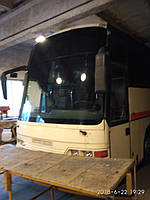 Изготовление и замена лобового стекла на Volvo B10 в Никополе (Украина). 3