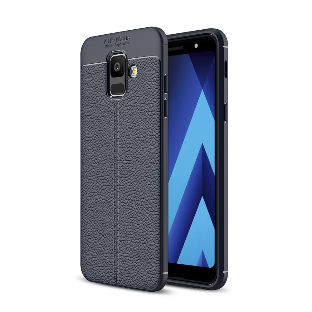 Чохол Samsung A600 / A6 / A6 2018 силікон Original Auto Focus Soft Touch темно-синій