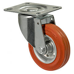 Колесо 4202-NT-080-B, Ø 80 мм, до +250°C, колесо поворотне з кронштейном, термостійке колесо, жаростійке колесо в пекарню