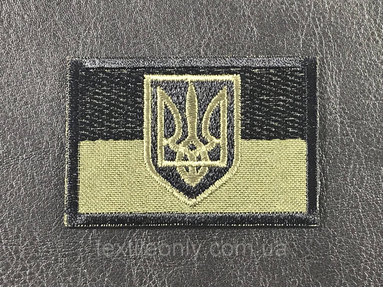 Нашивка прапор з гербом хакі 60х42 мм