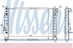 Nissens 61637 Радіатор охолодження Chevrolet Aveo 1.4 1.5 Kalos 1.4