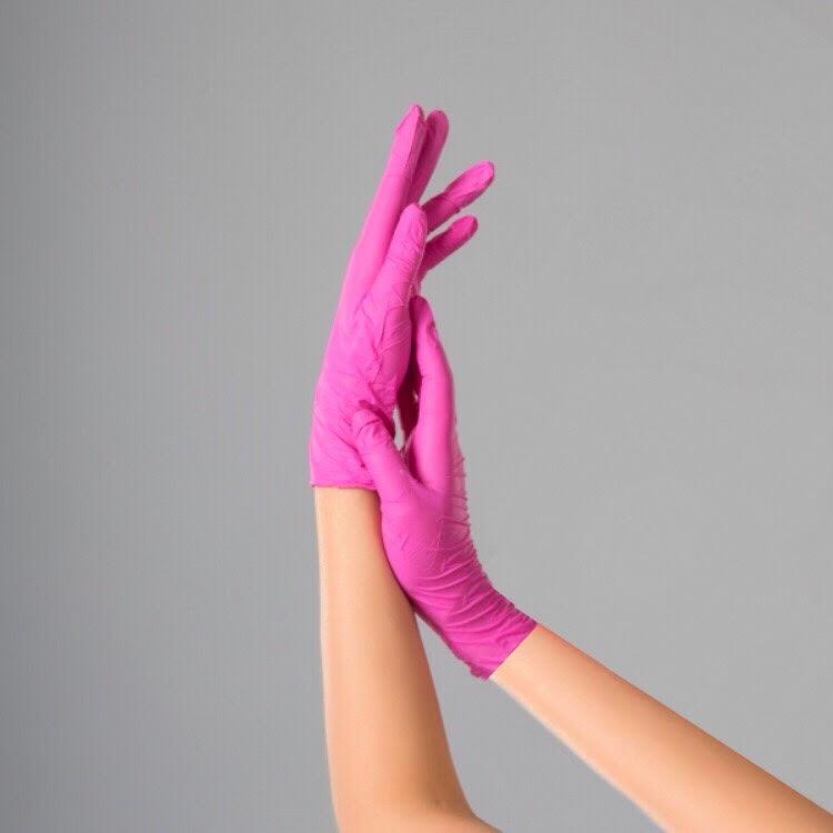 Нітрилові рукавички рожеві Polix PRO&MED