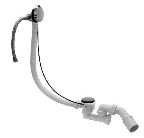 Сифон автомат для ванн із функцією набору води ТМ McAlpine HCN3100CB злив/перелив