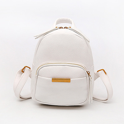 Рюкзак міський жіночий з екошкіри (білий), фото 1