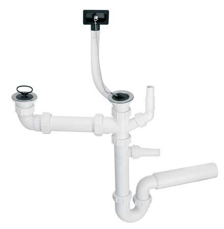 Сифон подвійний для кухонної мийки ТМ McAlpine НС7DO2-U