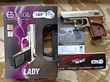 Пістолет сигнальний, стартовий (шумовий) Ekol Lady (Сатин із позолотою), фото 5