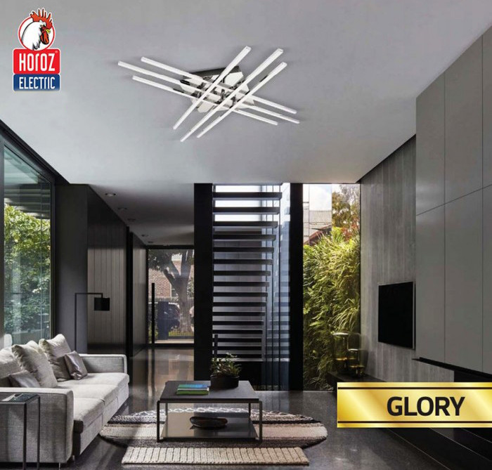 Світлодіодна люстра GLORY 45W 4000K хром 3964 Lm