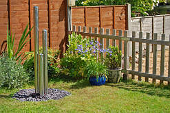 Фонтан Тріо з неіржавкої сталі висота 100 см