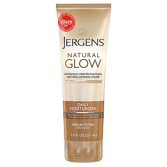 Лосьйон для тіла зволожувальний з автозасмагою Jergens Natural Glow Daily Moisturizer Medium to Tan 221 мл