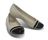 Балетки жіночі литі туфлі Крокси Кап Тієї / Crocs Women’s Cap Toe Flat (12300-16U), Молочні, фото 2