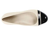 Балетки жіночі литі туфлі Крокси Кап Тієї / Crocs Women’s Cap Toe Flat (12300-16U), Молочні, фото 5