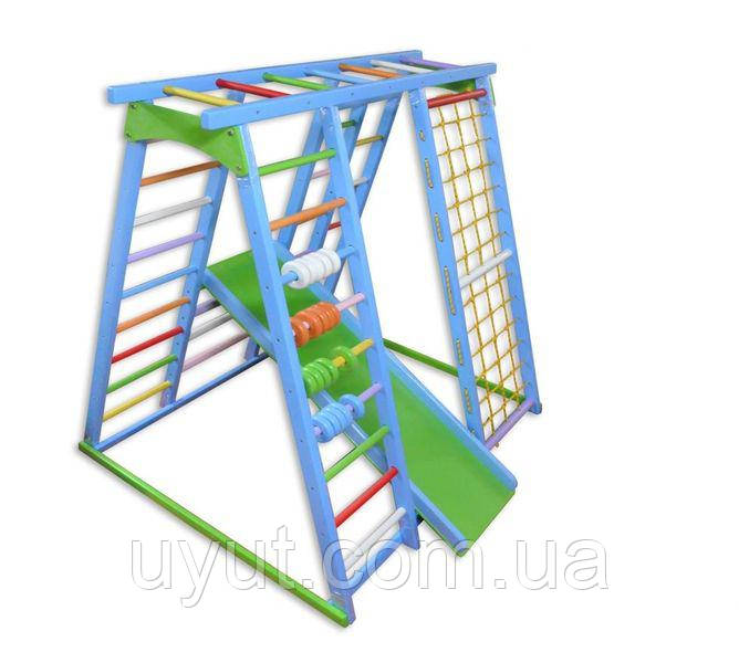 Вуличний дитячий спортивний комплекс Чарівник синій, фото 1