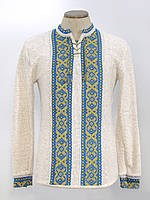 Вишиванка чоловіча Хрестики жовто-блакитні