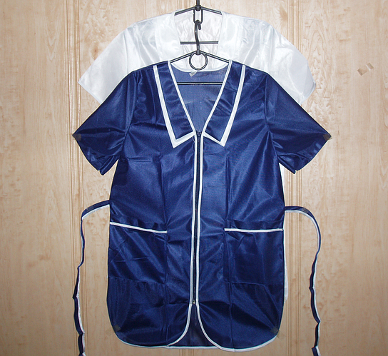 Халат нейлон женский с коротким рукавом оптом р.р. 40-62 (ID#295687547 ...