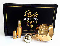 Подарочный набор Paco Rabanne Lady Million (Пако Рабанне Леди на Миллион) в бархатной коробке