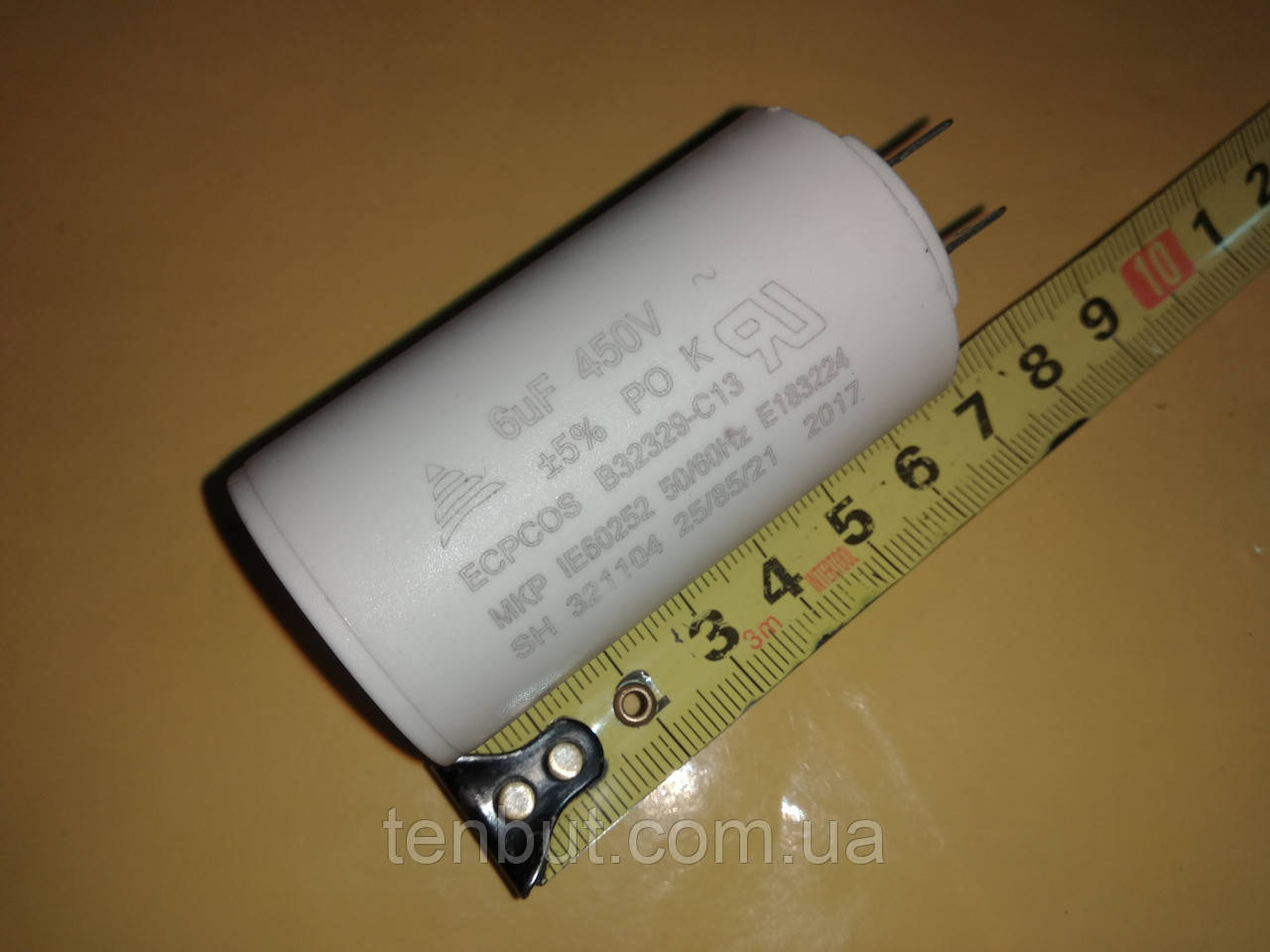 Конденсатор рабочий CBB60 / 6 мкФ±5% / 450 В. / 50/60 Hz .