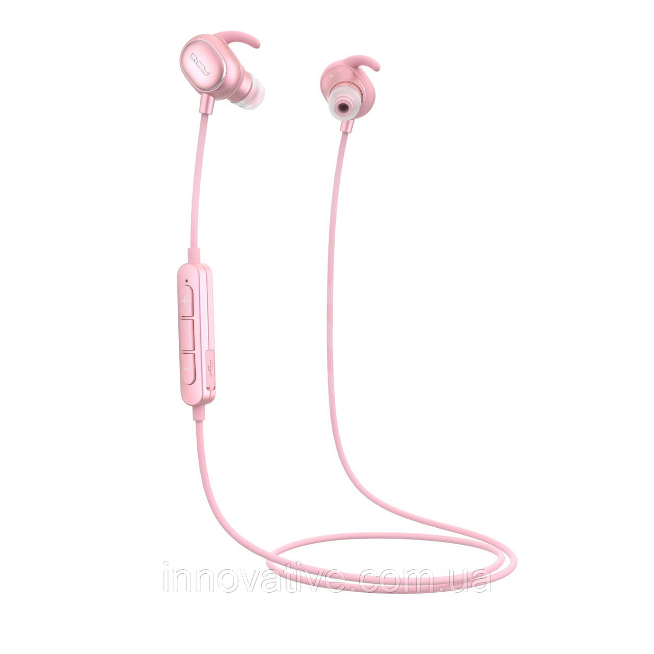 Бездротові Bluetooth-навушники QCY QY19 з автономністю до 5 годин (Рожево-золотий)