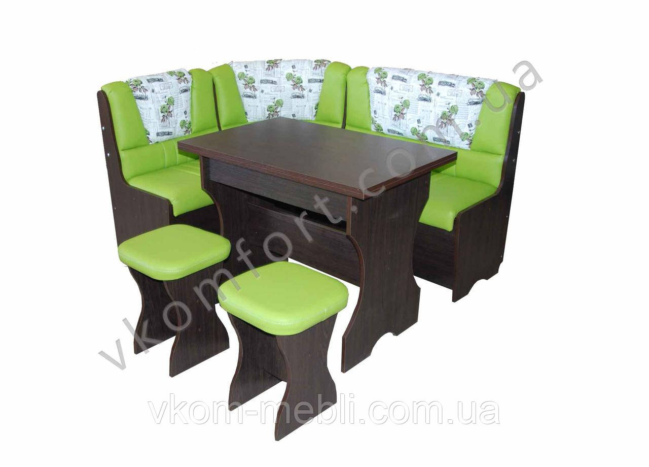 Кухонный уголок со столом и табуретами Комфорт