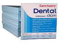 Кофердам (Dental Dam) латексний, блакитний звичайний (без запаху), (152мм x152мм) 36шт