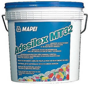 Готовий вододисперсійний клей для важких настінних матеріалів Mapei Adesilex MT32 20 кг,Харків, фото 2