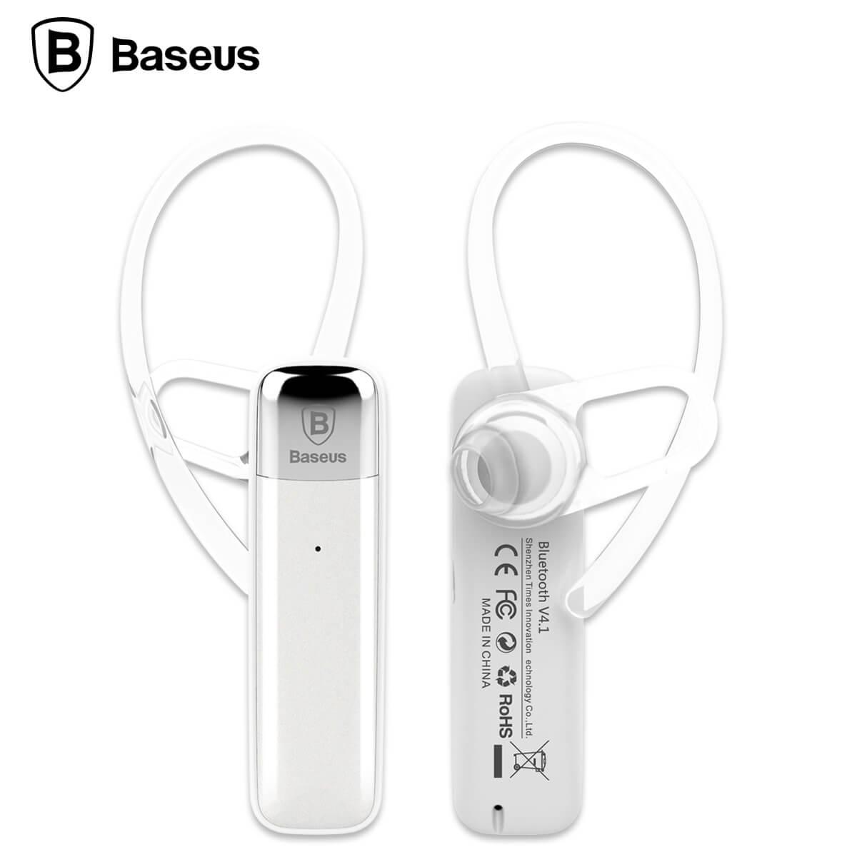 Бездротова Bluetooth-гарнітура Baseus Timk Series White (AUBASETK-02)