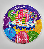 Тарілки одноразові паперові 5 шт., День народження