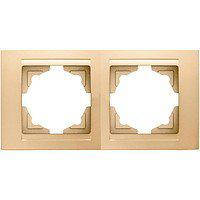 Рамка 2-місцева горизонтальна Gunsan Moderna, MD 29 25 141, золото