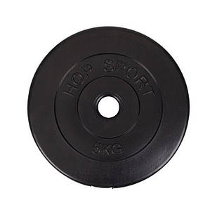 Млинець для штанги або гантелей 5 кг бітумний диск на штангу гантелі гриф