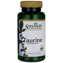 Таурин,SWANSON TAURINE 500 мг, 100 капсул