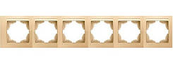 Рамка 6-місцева горизонтальна Gunsan Moderna, MD 29 25 147, золото