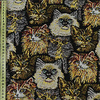 Гобелен кішки на чорному тлі ш.150