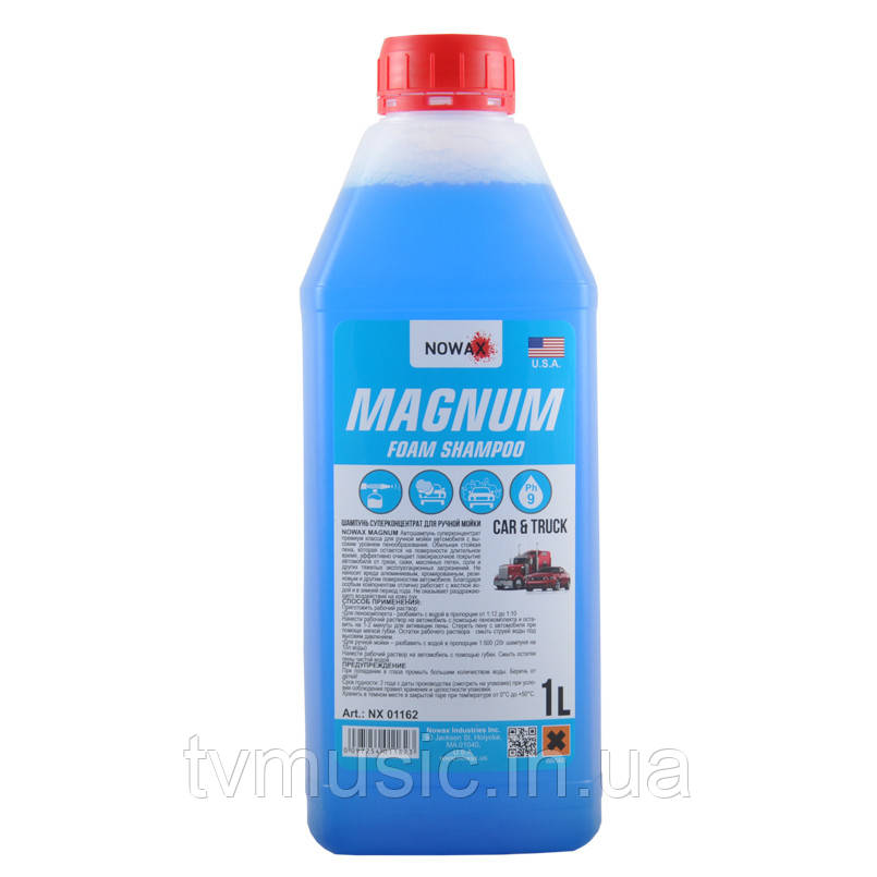 Автошампунь для ручної мийки NOWAX MAGNUM Foam Shampoo 1 літр (NX 01162), фото 1