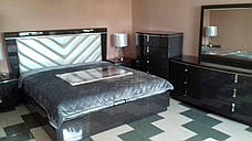Спальня в сучасному стилі глянцева ALICANTE (Аліканте) Sof, колір сірий горіх (ліжко з під. механізмом), фото 2