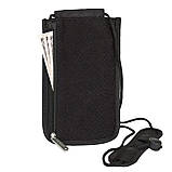 Дорожній гаманець-документниця на шию з Rfid захистом Travelon Deluxe Boarding Pouch, Black, Small, фото 2