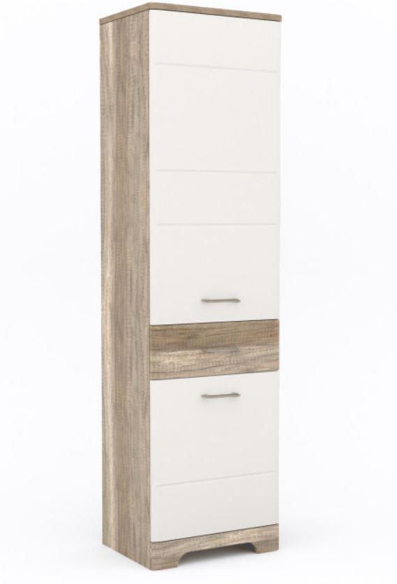 Пенал Mulatto V дуб каньон, белый глянец