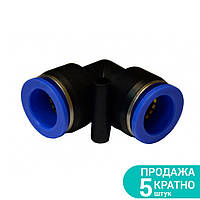 Соединитель пневматический цанговый (угловой) Ø10×10мм Sigma 7026191