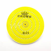 Круг муслиновый CROWN 150 мм 6х25 желтый