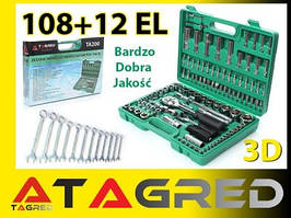 Набір інструментів 108 шт +12 ключів Torx Tagred