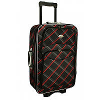 Валіза RGL 773, Маленька, 34 л Чорна в клітинку