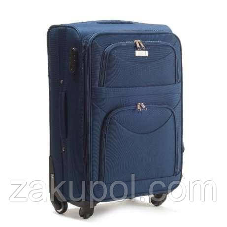 Валіза Suitcase 6802 тканинний, великий Синій