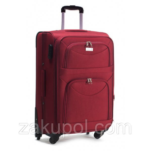 Валіза Suitcase 6802 тканинна, велика Бордова