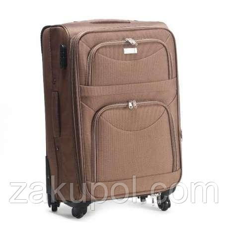 Валіза Suitcase 6802 тканинна велика Сіра