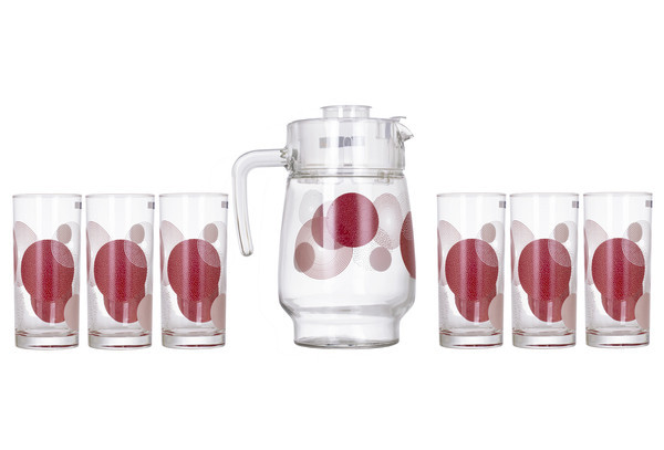 Набір для напоїв Luminarc Constellation Red 7 предметів N0801